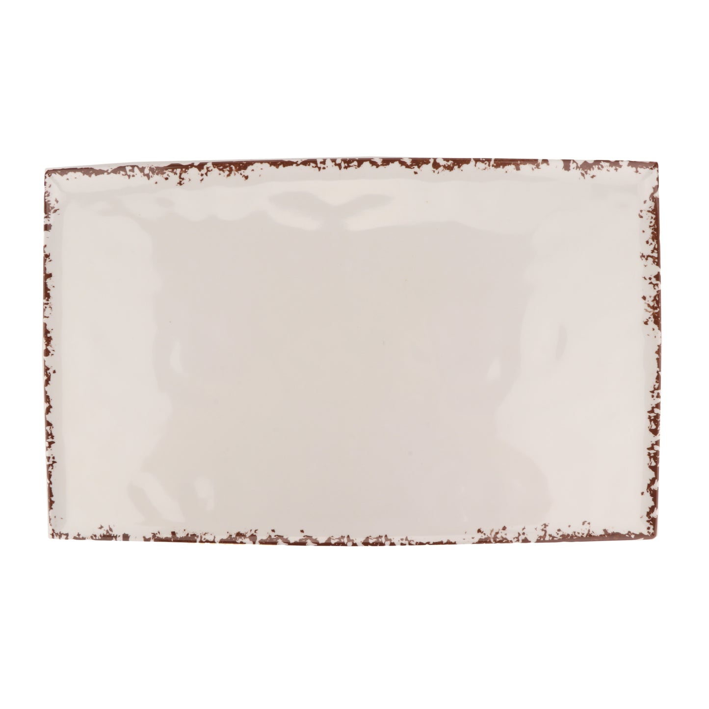 21" x 12.75" Melamine Rectangular Platter, Full Size, GN 1/1, G.E.T. Tuscan