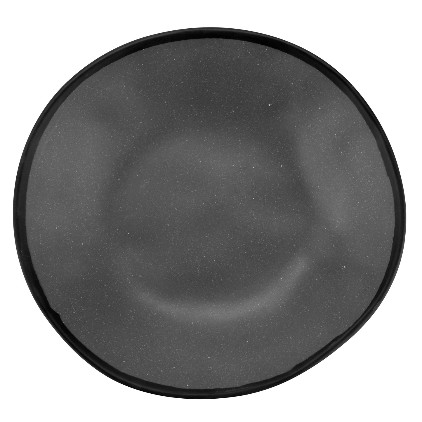 1.3 qt. Speckled Gray, Melamine, Large Salad/Pasta Bowl, (1.4 qt. rim-full), 10" Top Dia., 1.75" Deep, G.E.T. Pottery Market Matte (12 Pack)