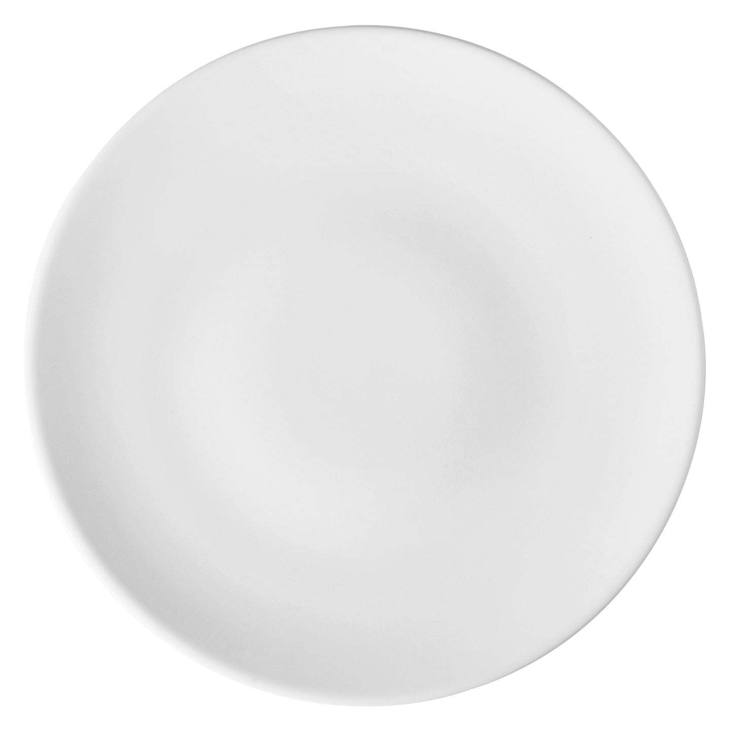 7" Bright White Porcelain Coupe Plate, Corona Actualite (12 Pack)