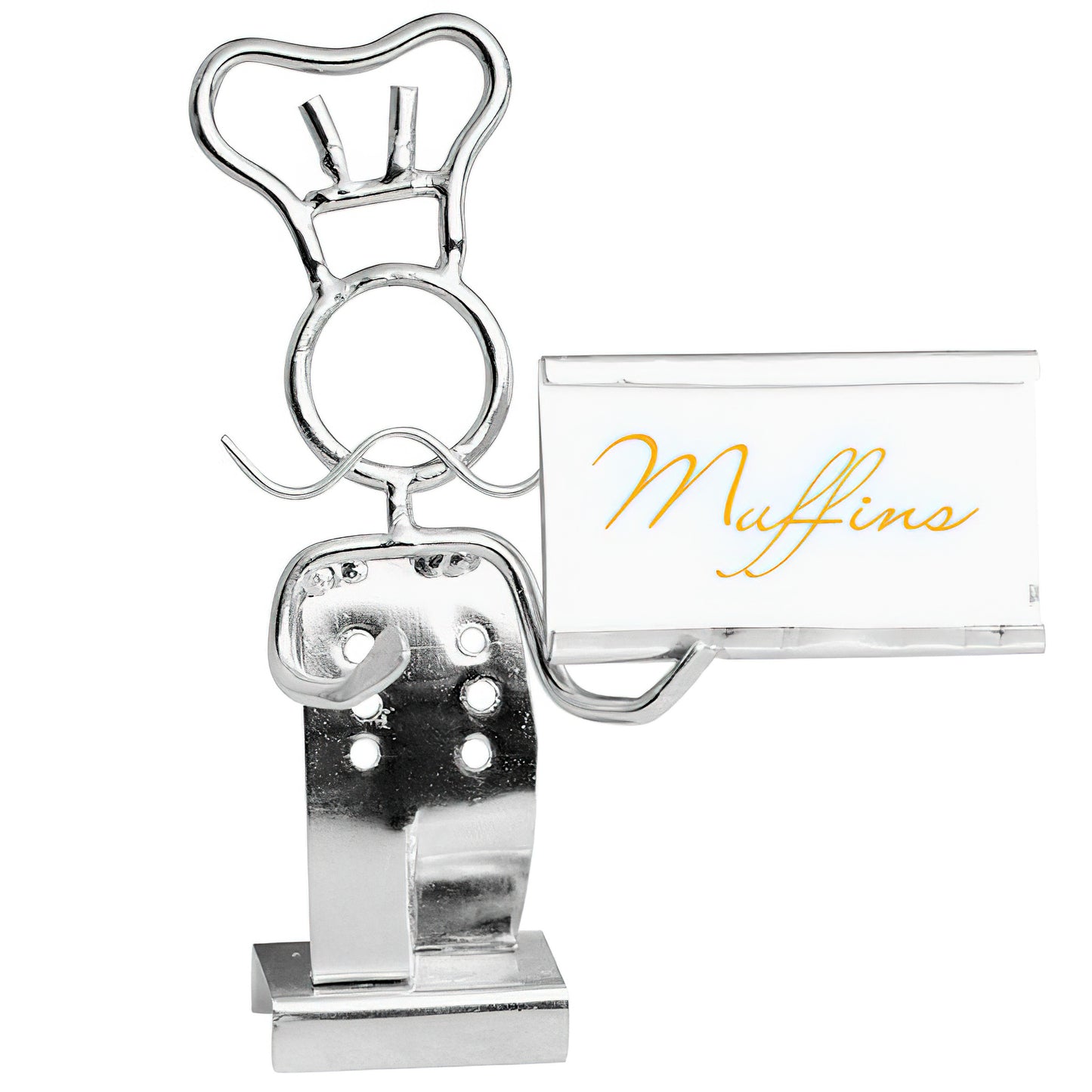 Chef-Shaped Metal Table Sing Holder