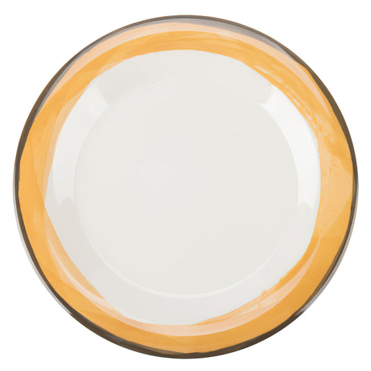 9" Wide Rim Plate, Diamond Ivory Base Color (Set of 4 ea.)