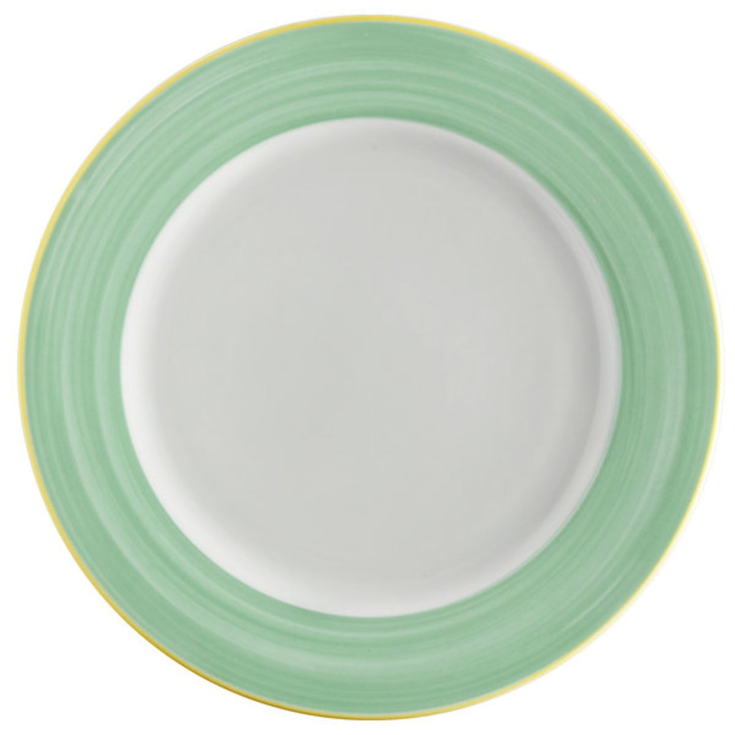 12 1/4" Green Porcelain Rolled Edge Plate, Corona Calypso (12 Pack)