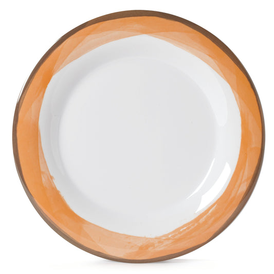 9" Wide Rim Plate, Diamond White Base Color (Set of 4 ea.)