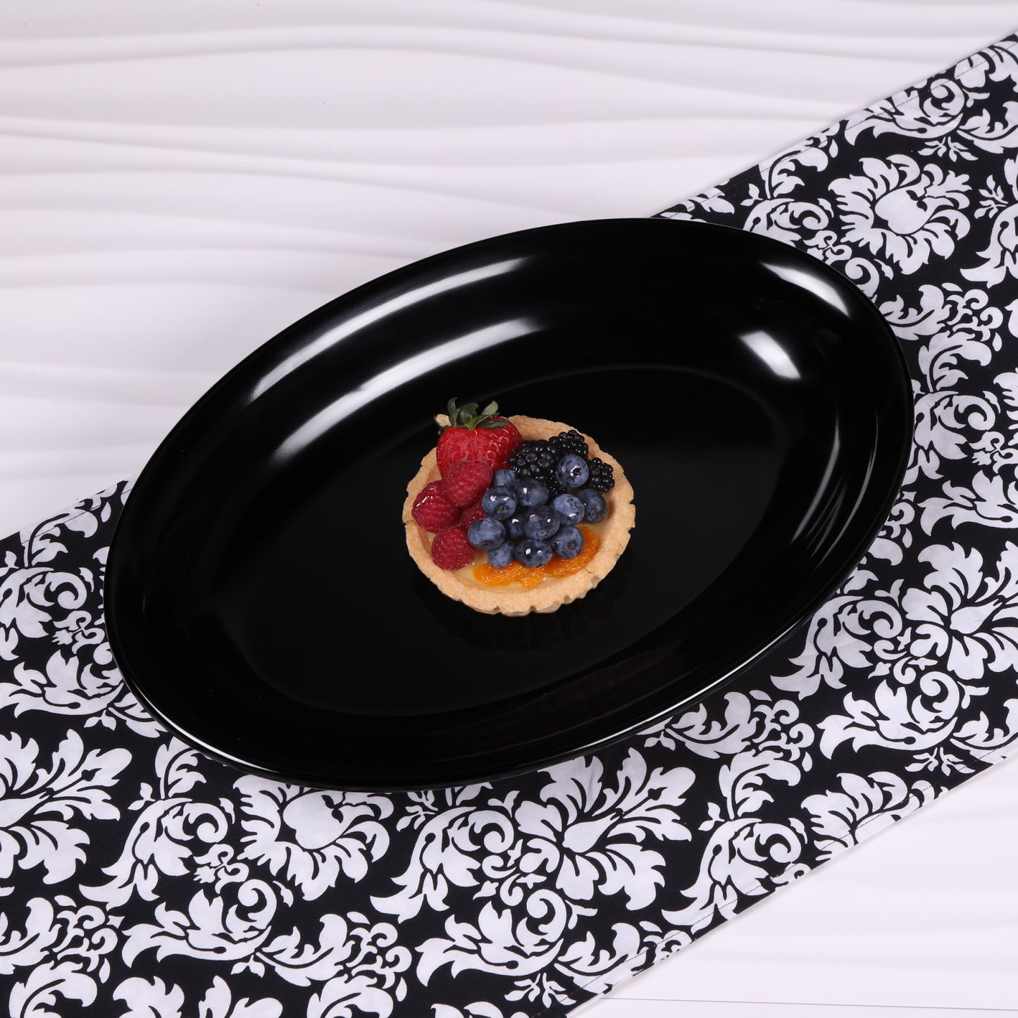 Melamine Oval Platter - Black