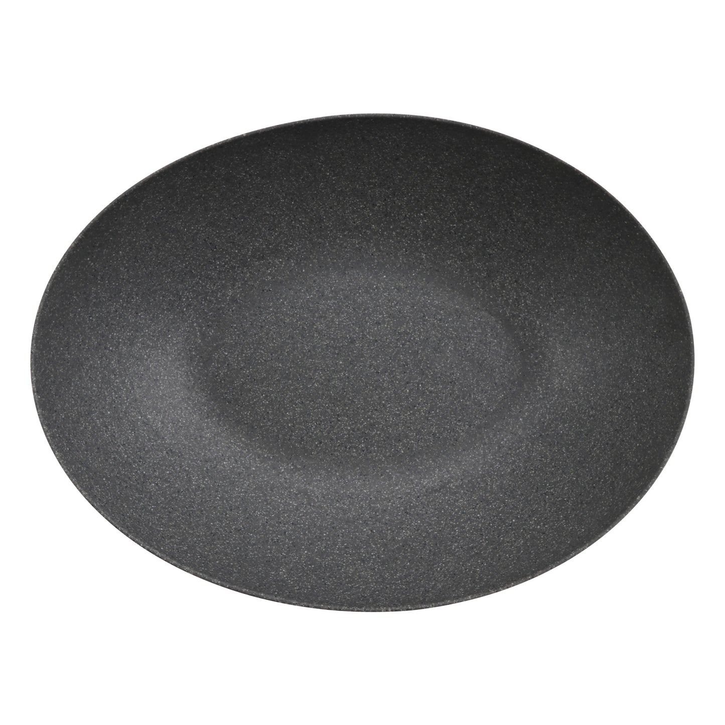 314.5 oz emerge stone grey/black melamine buffet bowl, 17.7"L x 13.6"W x 5.12"H, GET, cheforward