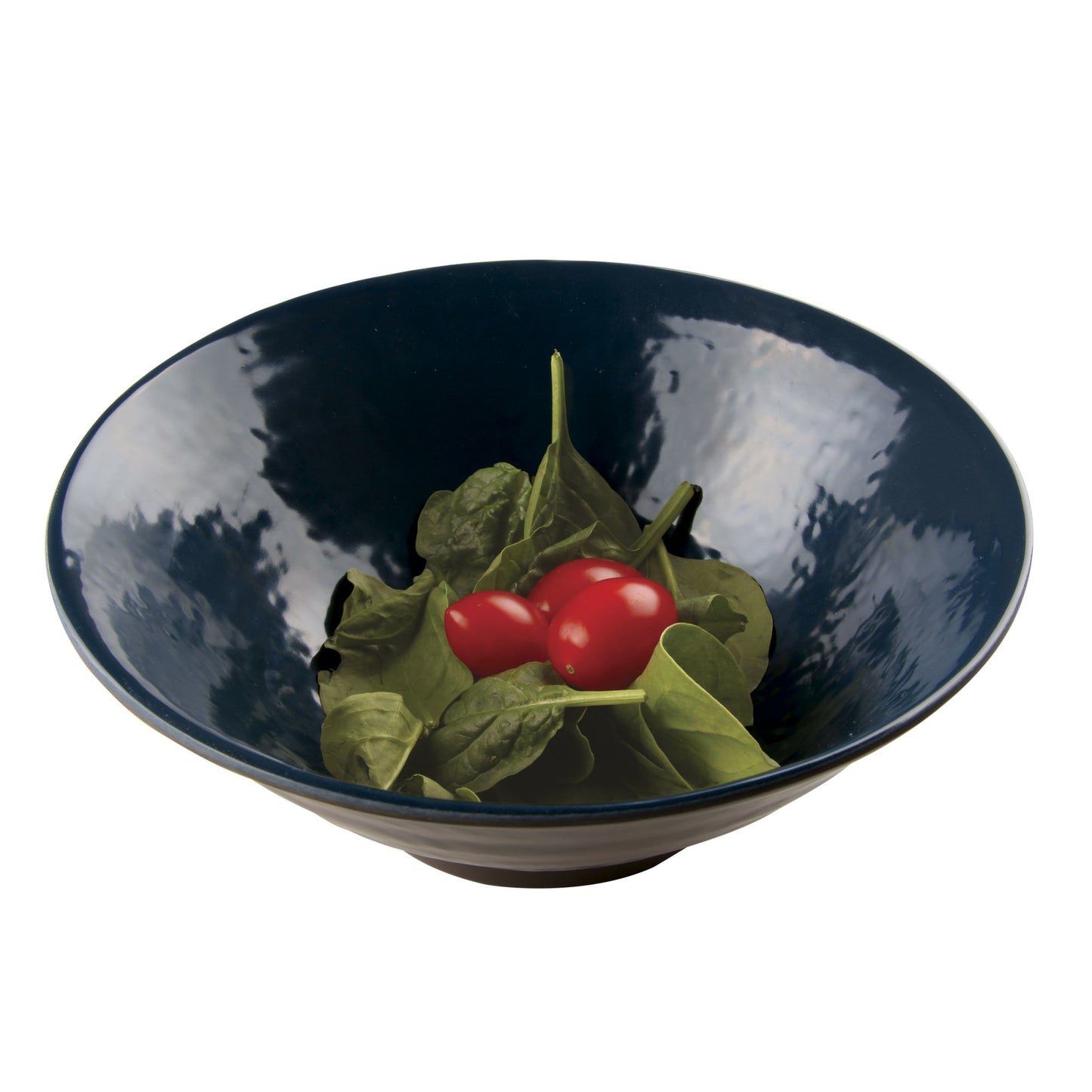 Melamine Bowl - Aubergine Matte Finish Outside/Lapis Gloss Finish Inside