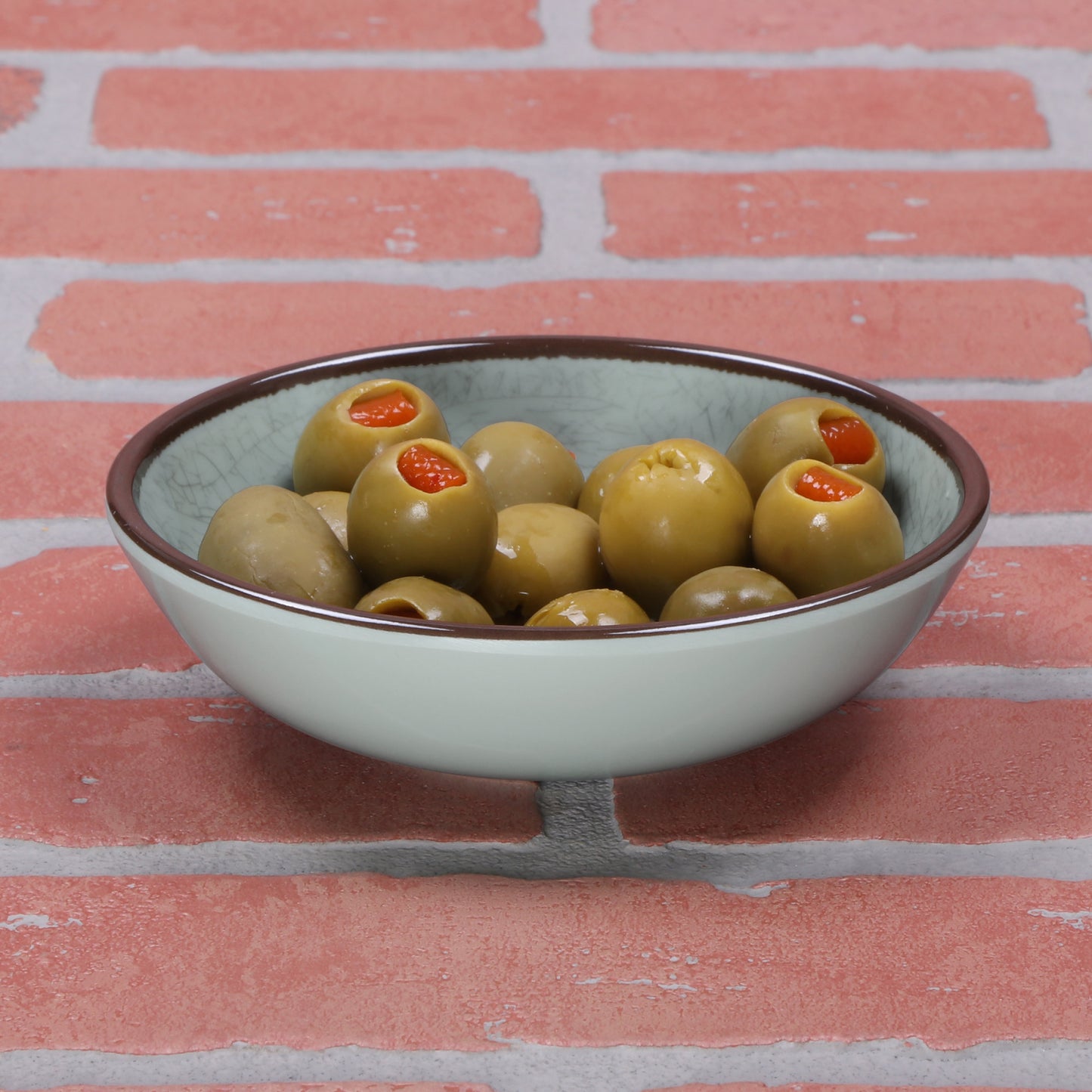 Melamine Small Round Crackle Bowl - Hemlock