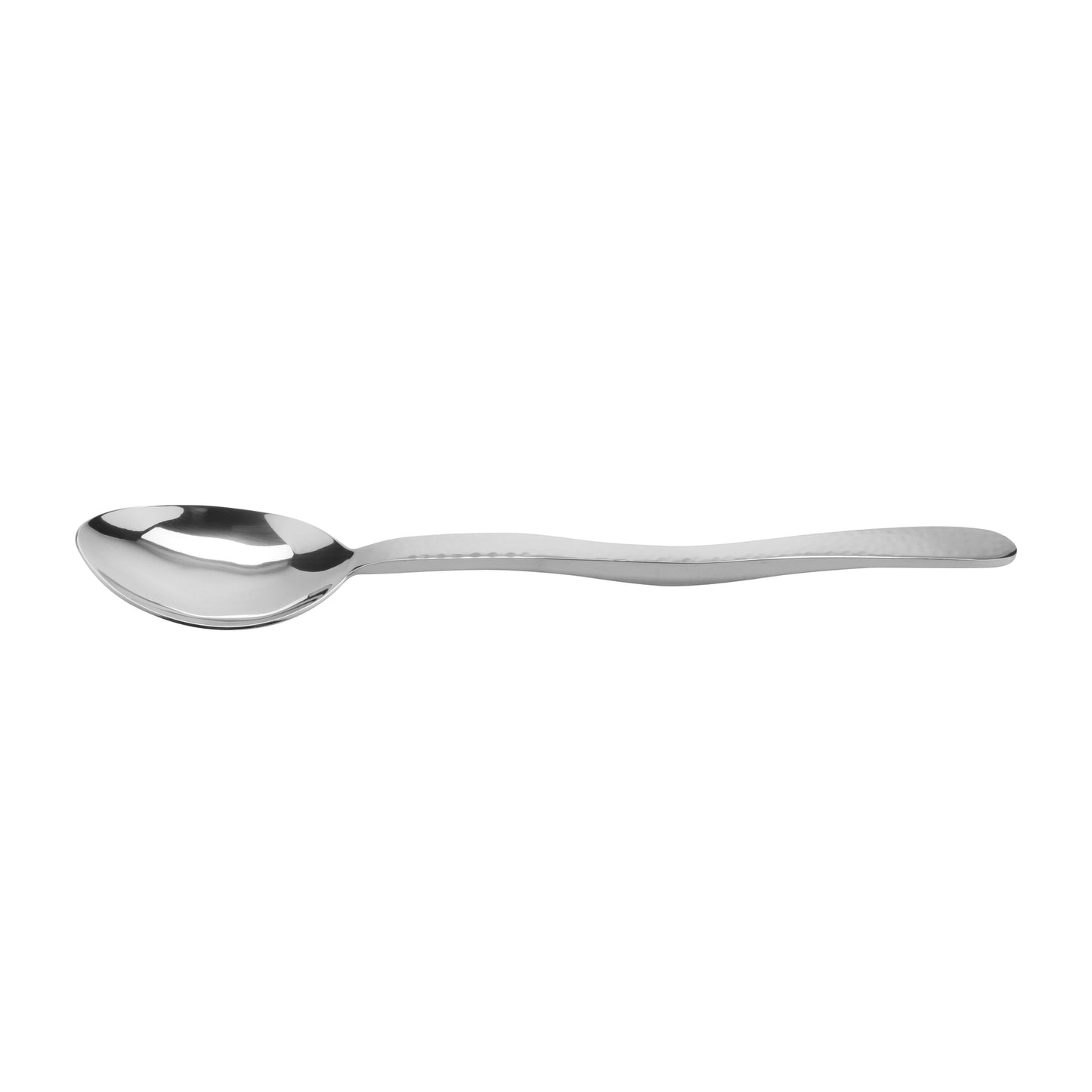 Stainless Steel Solid Serving Spoon with Pounded Finish