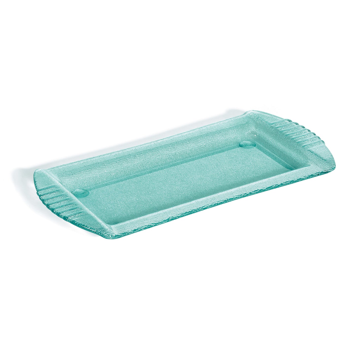 18" x 9" Plastic Textured Rectangular Platter - Cache