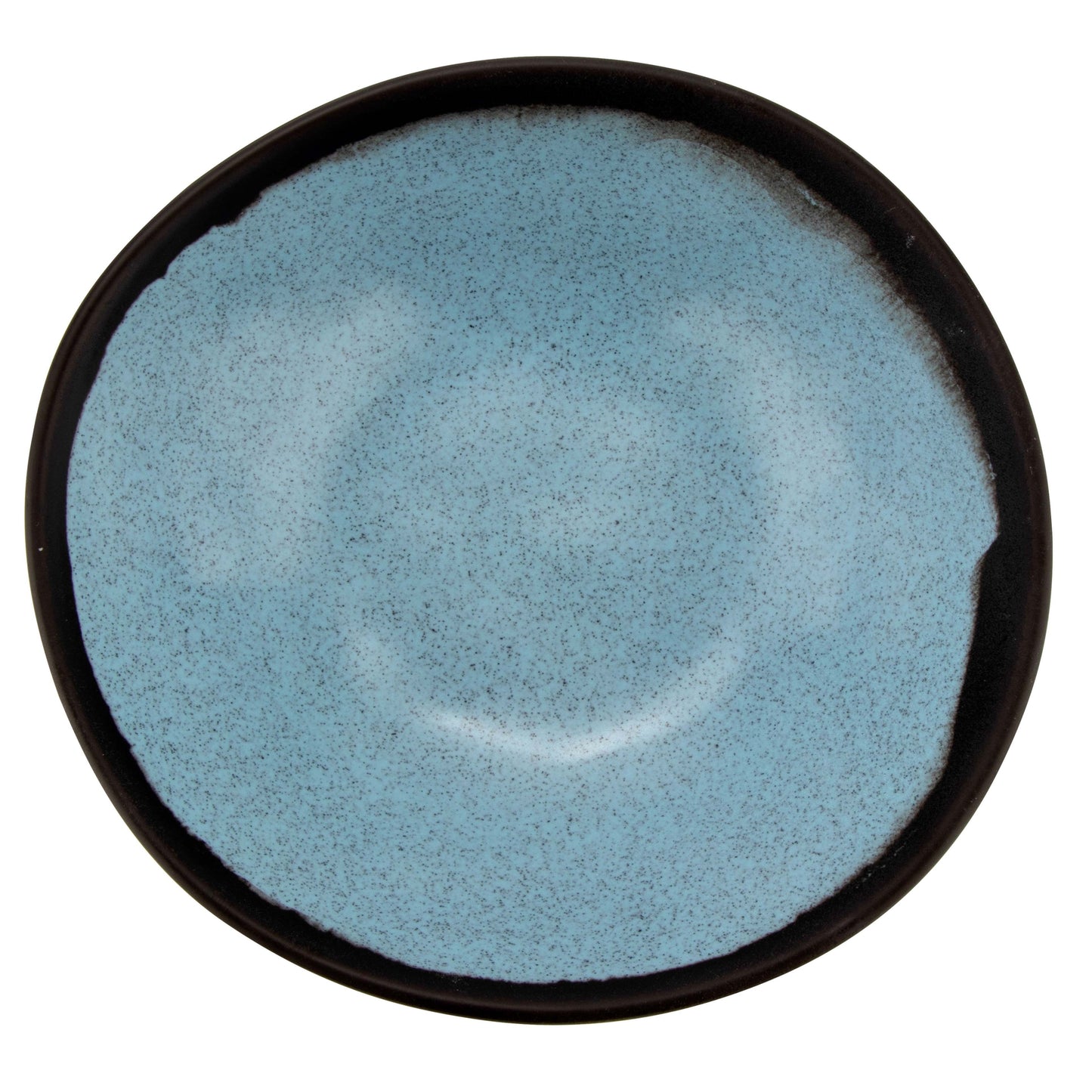 16 oz. Speckled Grayish Blue, Melamine, Salad Bowl, (20 oz. rim-full), 7" Top Dia., 1.75" Deep, G.E.T. Pottery Market Matte (12 Pack)