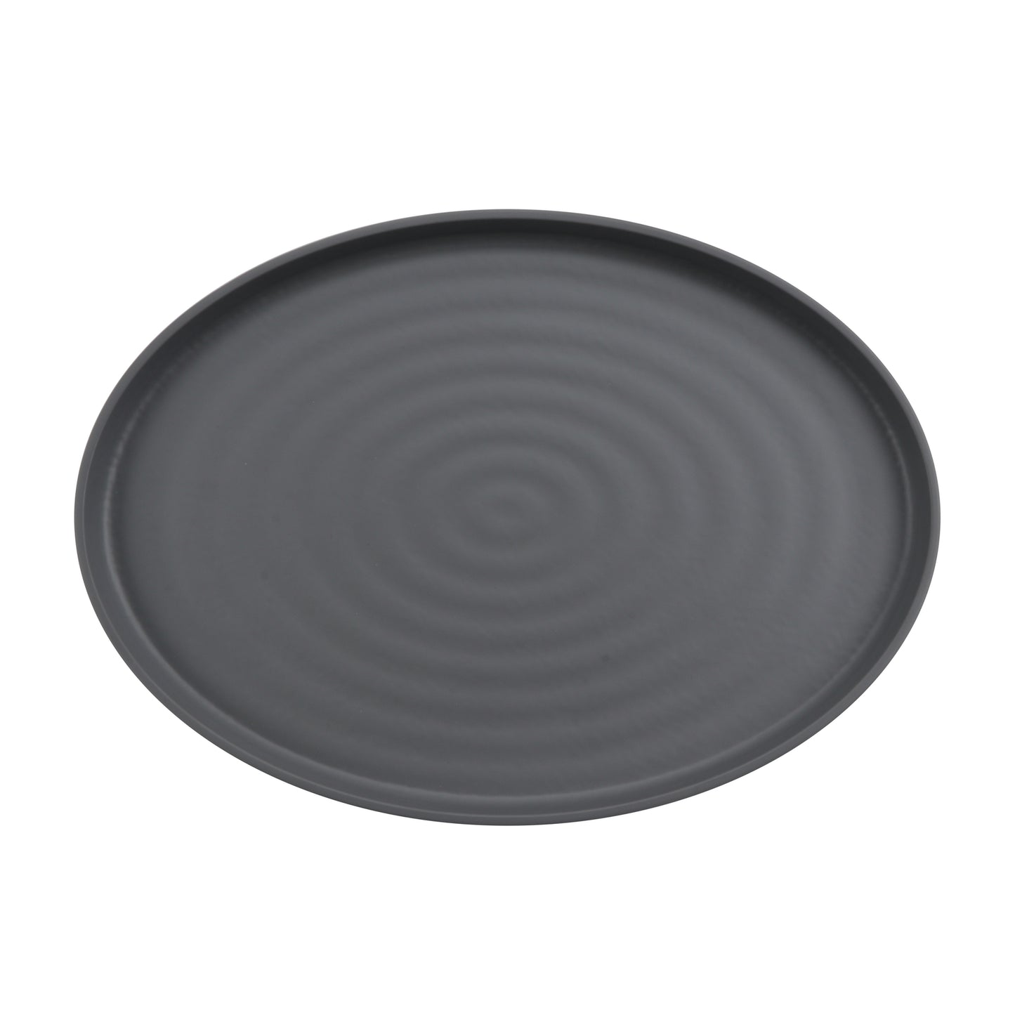 14" x 10" Melamine Oval Platter, Gray Matte inside/ Black Matte outside, GET. Roca.