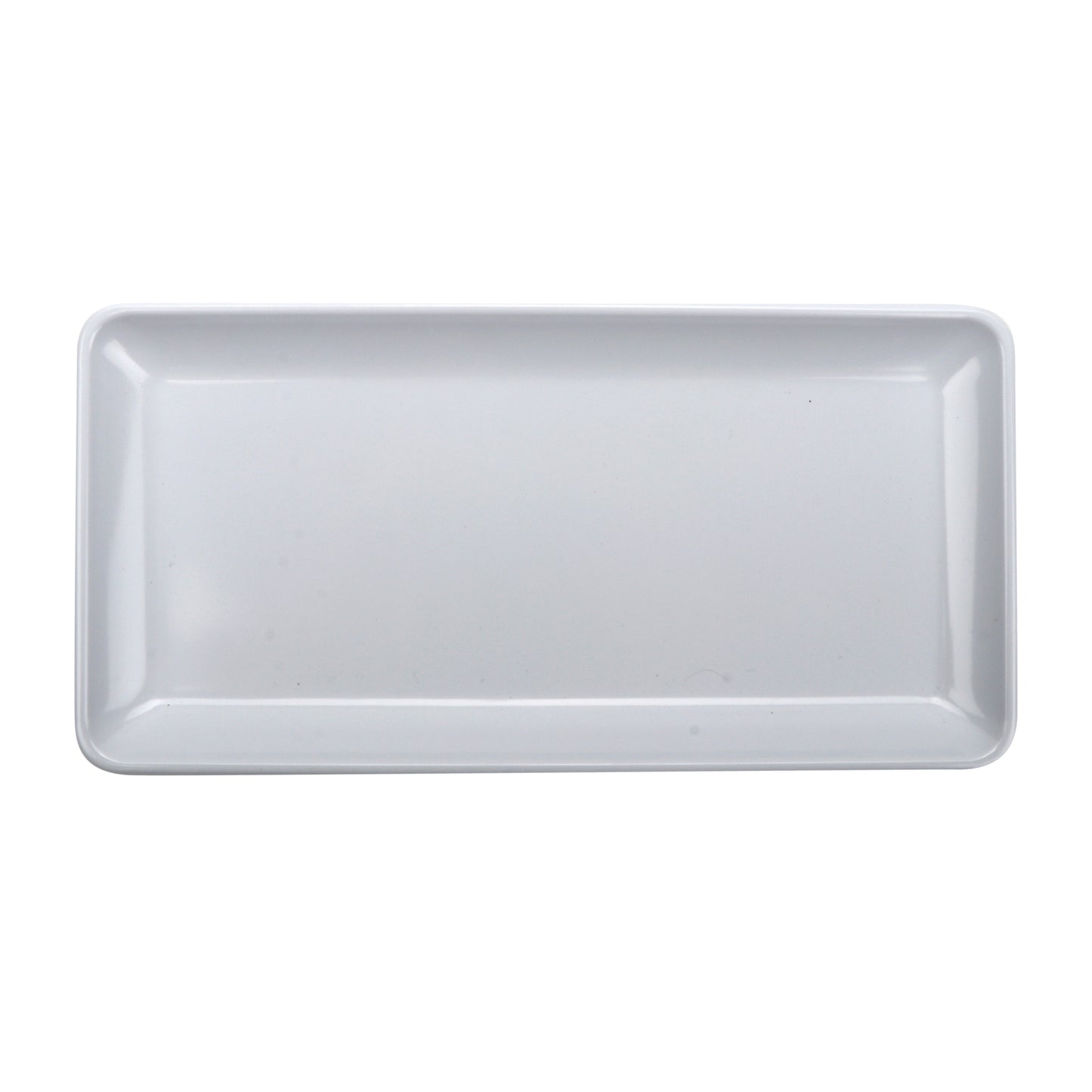 15" x 7.5" Melamine, White, Rectangular Coupe Platter, G.E.T. Midtown