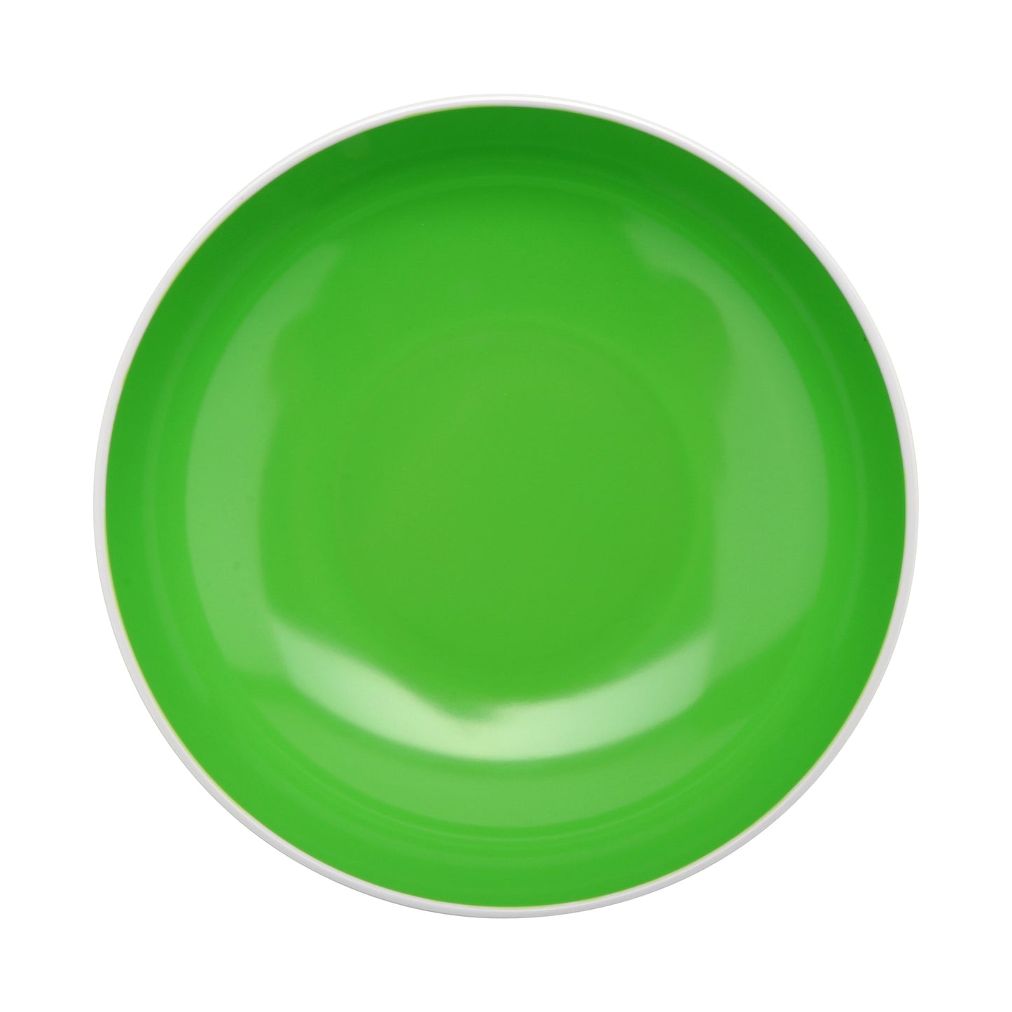 1.7 qt. Green with White Trim, Melamine Large Salad, Pasta, Soup Bowl, 1.9 qt. rim-full, 9" Dia., 2.5" deep, G.E.T. Settlement Oasis (12 Pack)