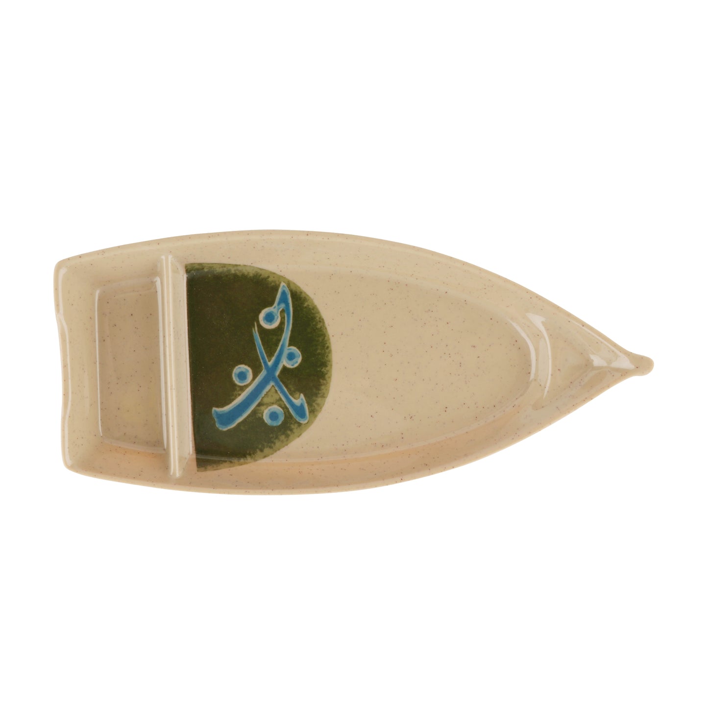 10 oz. (12.35 oz. Rim-Full), 10.5" x 4.75" 2-Compartmant Boat Plate, 1" Deep (12 Pack)