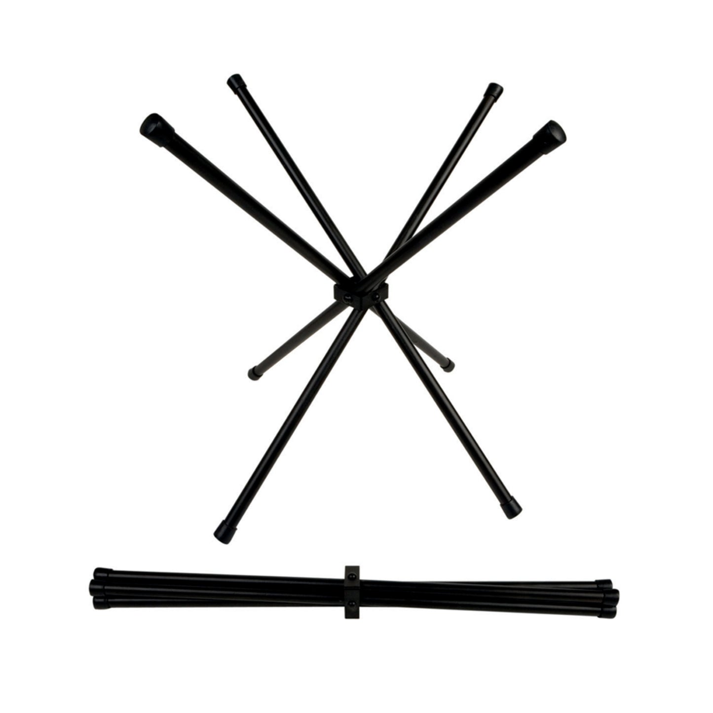 21" Black, Powder Coated Aluminum, Folding Chopsticks Stand