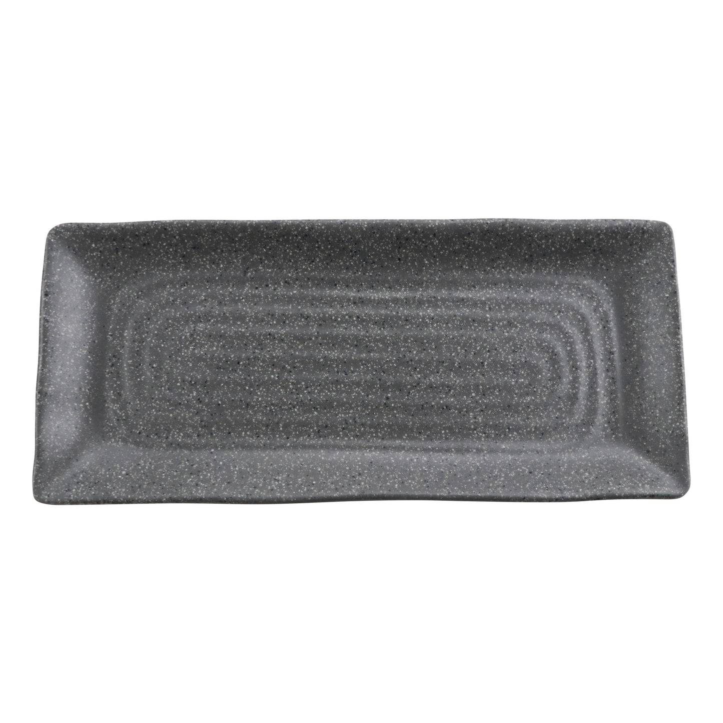 10.375" infuse stone grey rectangle melamine platter (small), 10.375"L x 4.5"W x 0.7"H, GET, cheforward