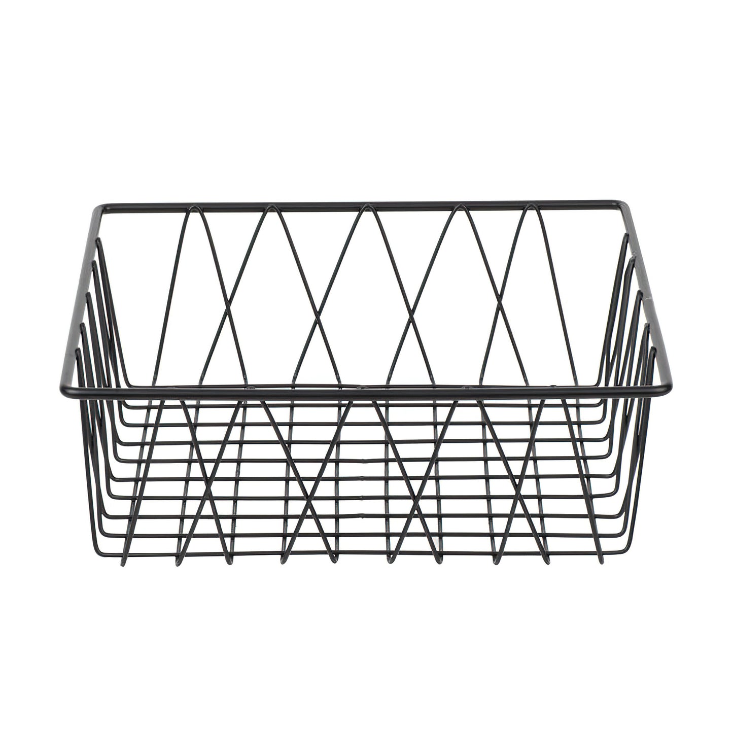 12" Black Square Wire Basket, 4" Deep (fits IR-703B, IR-704