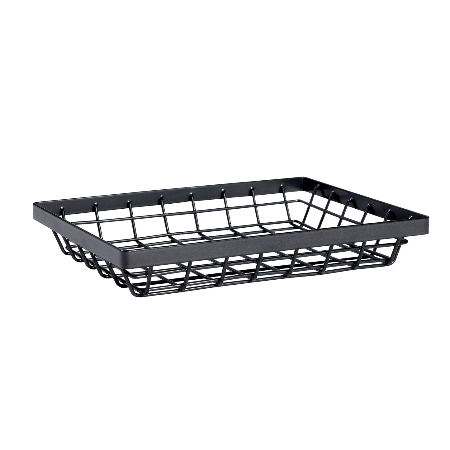 9" x 7" Rect. Metal Gray Wire Food Serving Wire Basket