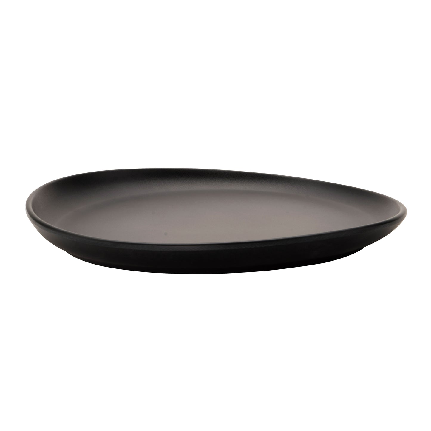 6" Dark Gray, Melamine, Small Serving Plate, 0.65" H, G.E.T. Riverstone (12 Pack)