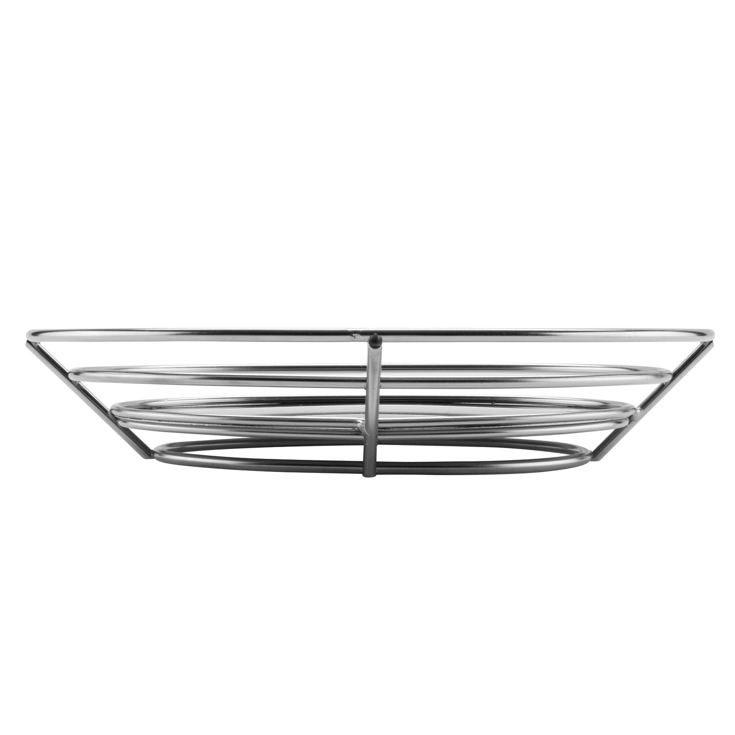 Oval Stainless Steel Basket with Solid Bottom