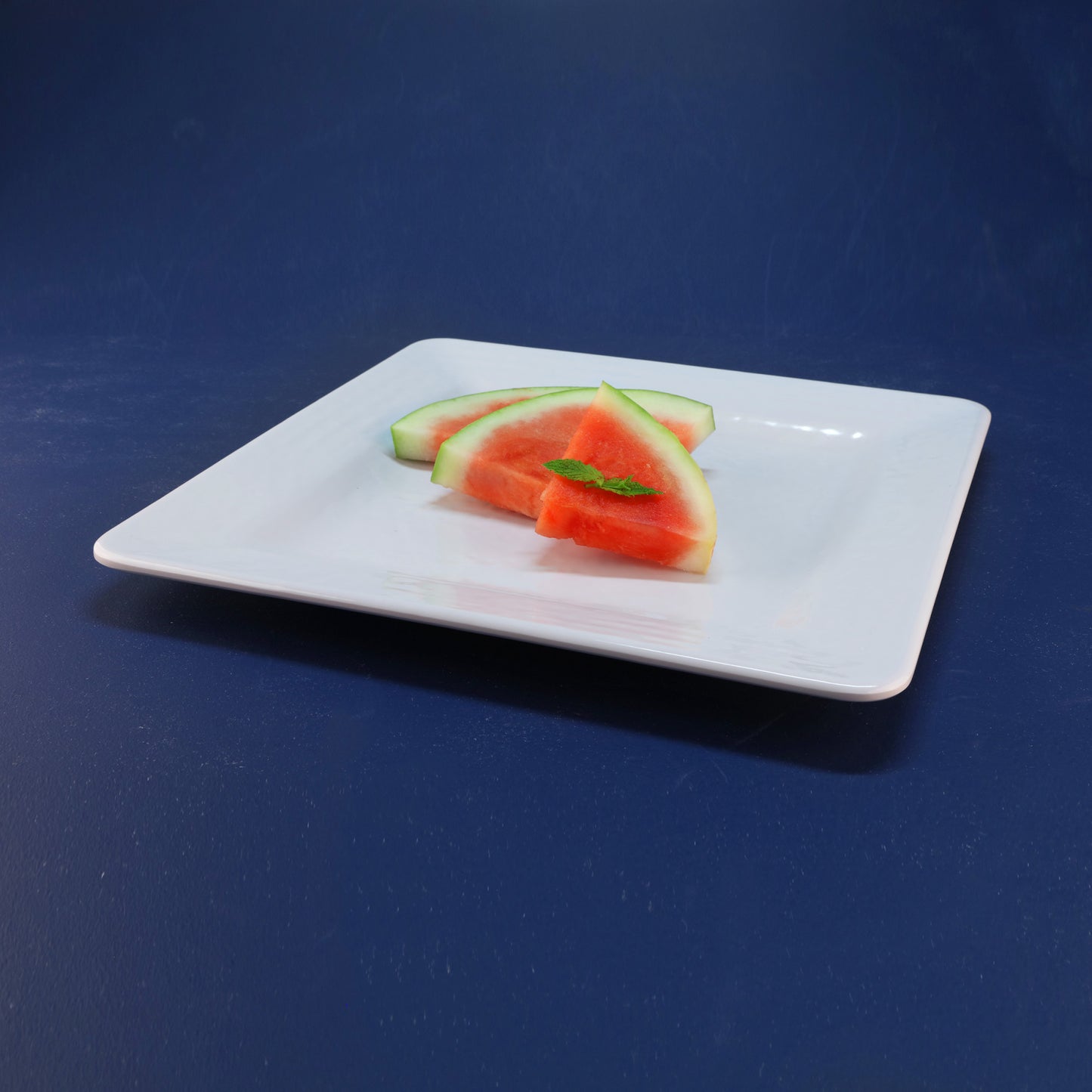 Melamine Square Pebble Plate - White