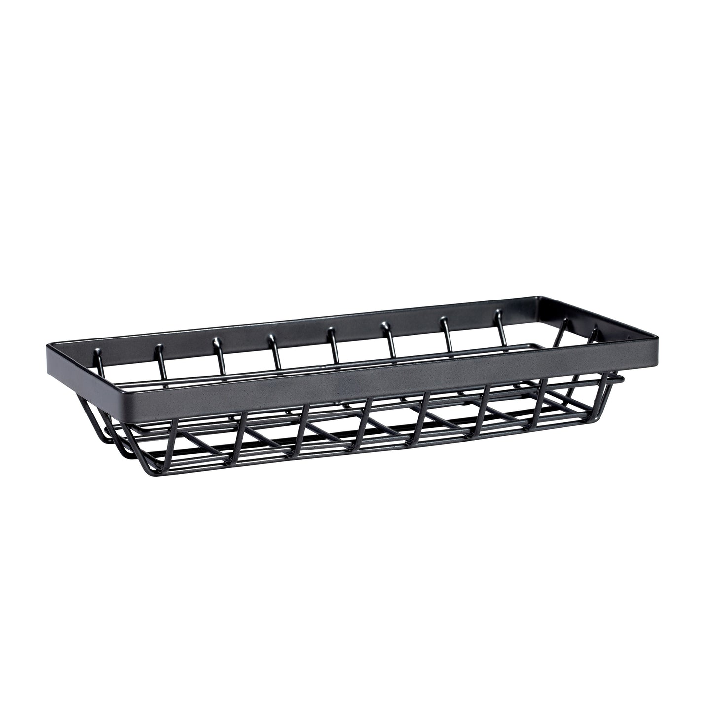 9" x 4" Rectangular Metal Gray Food Serving Wire Basket