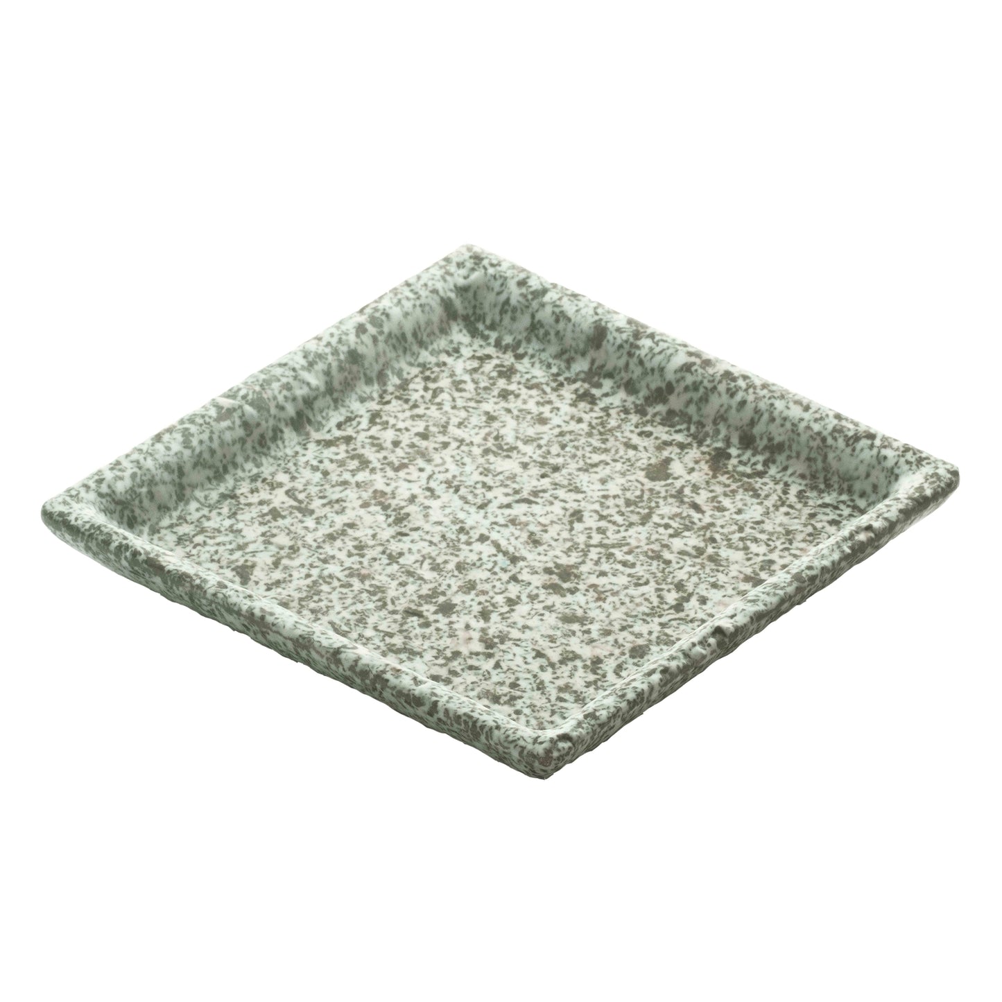 6.7" wonder terrazzo emerald square melamine tray, 6.7"L x 6.7"W x .8"H, GET, cheforward