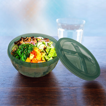 32 oz. Polypropylene, Jade, Reusable Soup Container, (41 oz. Rim-Full), 6.5" Top Dia., 3.25" Tall, G.E.T. Eco-Takeout's (12 Pack)