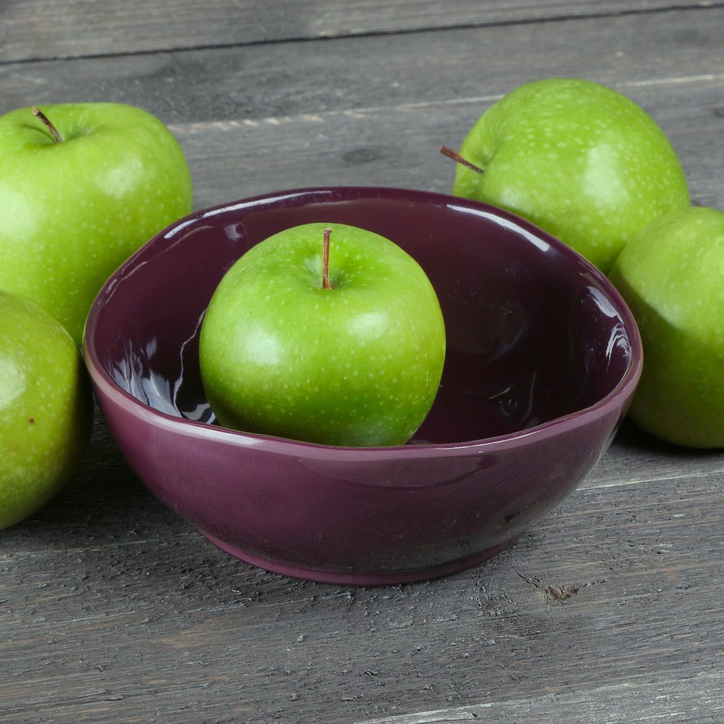 Melamine Irregular Round Bowl - Purple Glaze