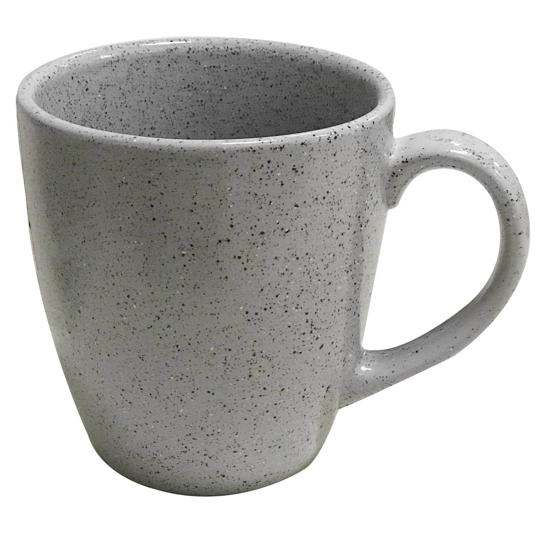 13.3 oz. Speckled Grey Reactive Glaze Porcelain Mug, 5 1/8