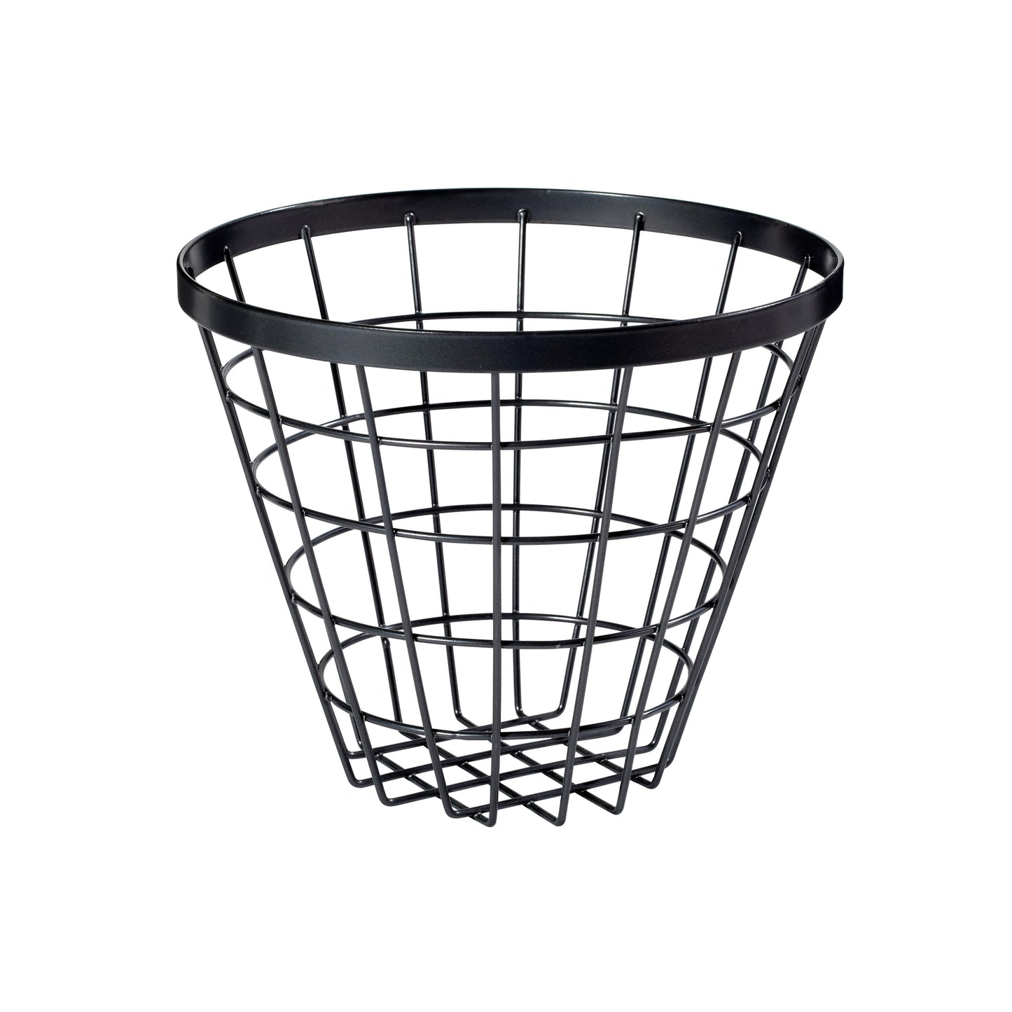 8" Dia., Round Metal Gray Wire Food Serving Basket