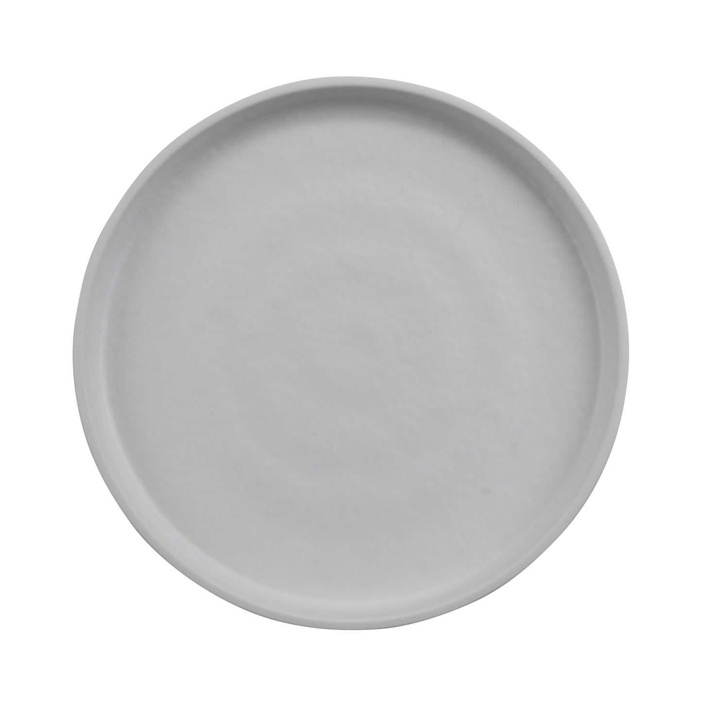 9" Round Melamine Dinner plate, White Matte inside/ Gray Matte outside, GET. Roca. (12 Pack)