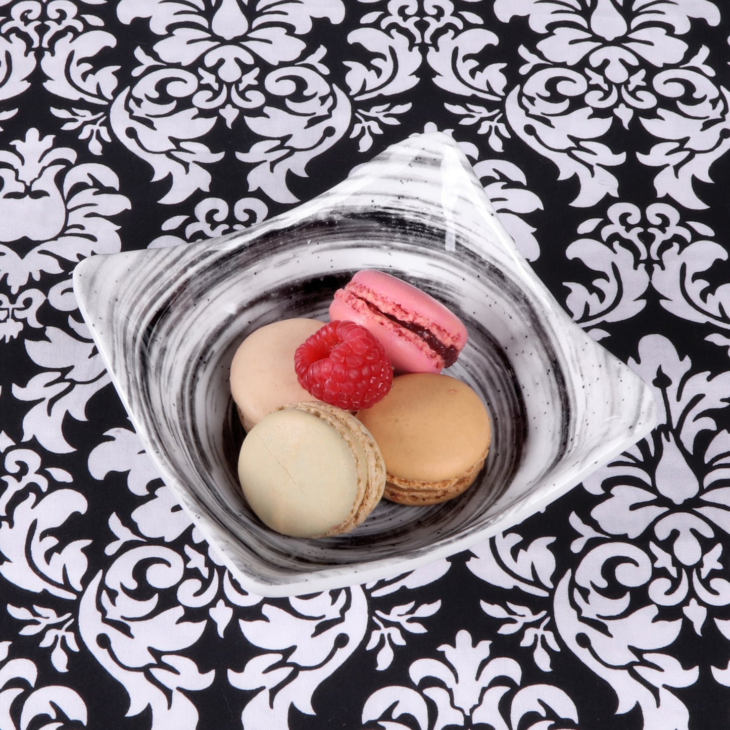 Melamine Square Bowl - Black Design