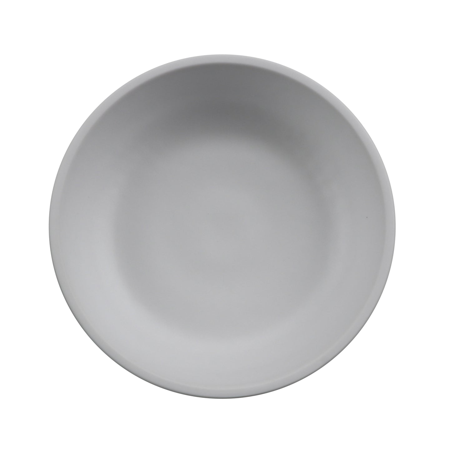 4oz Shallow Side Melamine Dish/Monkey Dish, (5 oz Rim Full), White Matte inside/ Gray Matte outside, GET. Roca. (12 Pack)