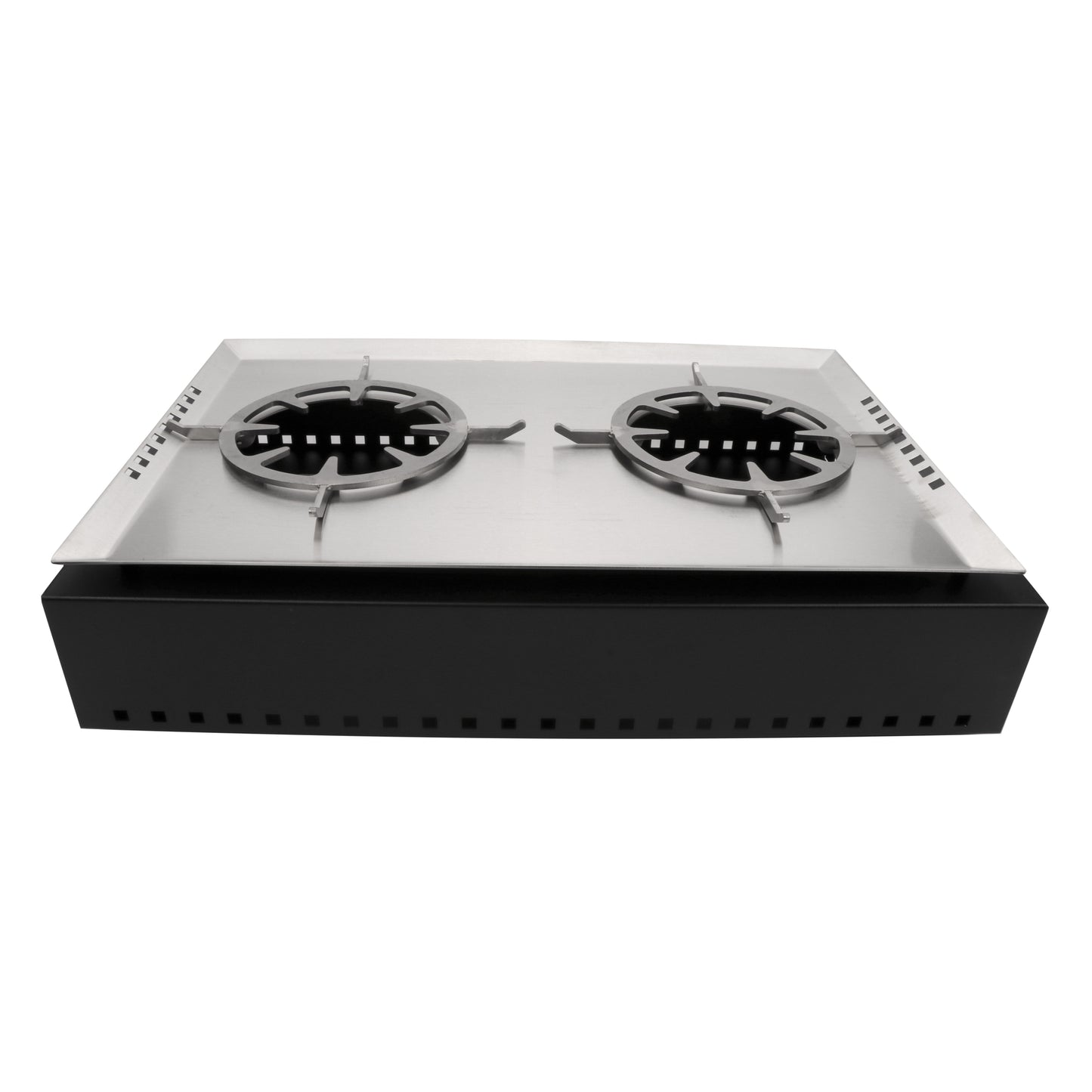 Strata Double Rectangular Sauté/Cooker Kit, includes: (1) 23-1/2" x 15-1/2" x 3/4" stainless steel sauté/cooker top ST11702012, (1) 24-1/2" x 16-1/2" x 5-1/4" 18 gauge powder coated galvanized steel base unit with protective case ST11602111, G.E.T. STRA