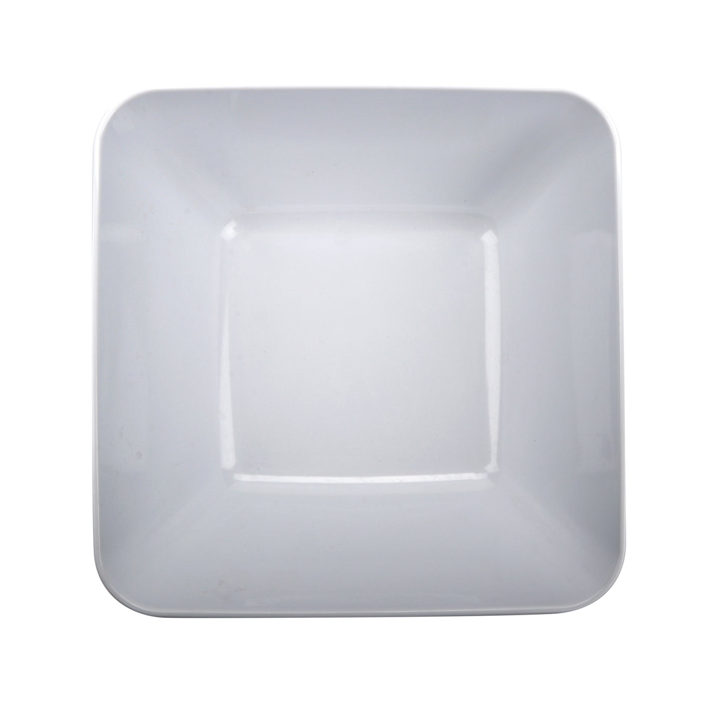 6 qt. Melamine, White, Square Large Display Bowl with Rounded Corners, (6.1 qt. rim-full), 4.25" Deep, G.E.T. Midtown