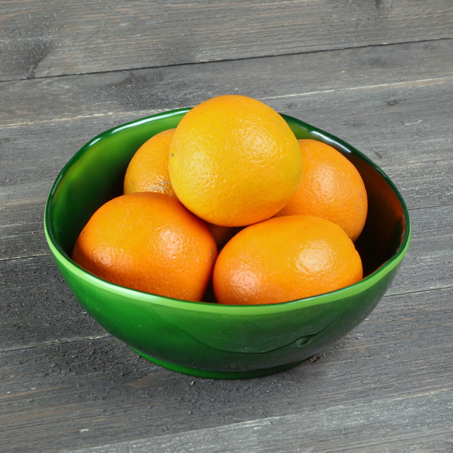 Melamine Irregular Round Bowl - Green Glaze