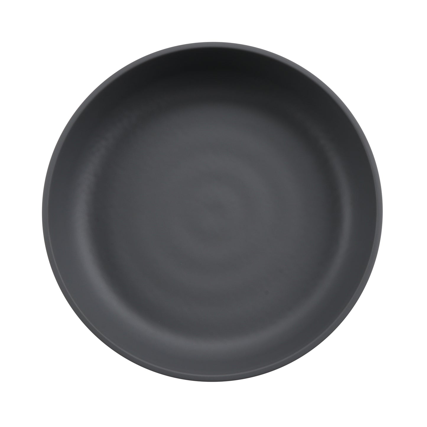 9" Low Street - 42oz Melamine Bowl (54 oz Rim Full), Gray Matte inside/ Black Matte outside, GET. Roca. (12 Pack)