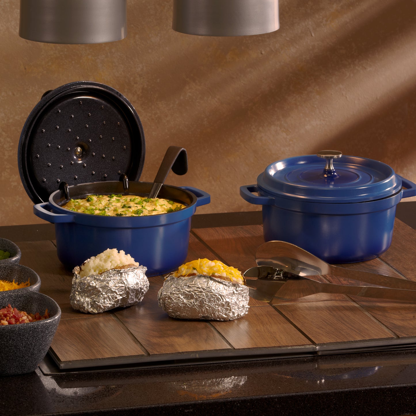 Full Size Hot Well Cover, Ceramic Faux Walnut Wood, 22" x 13.25", G.E.T Hot Well Covers