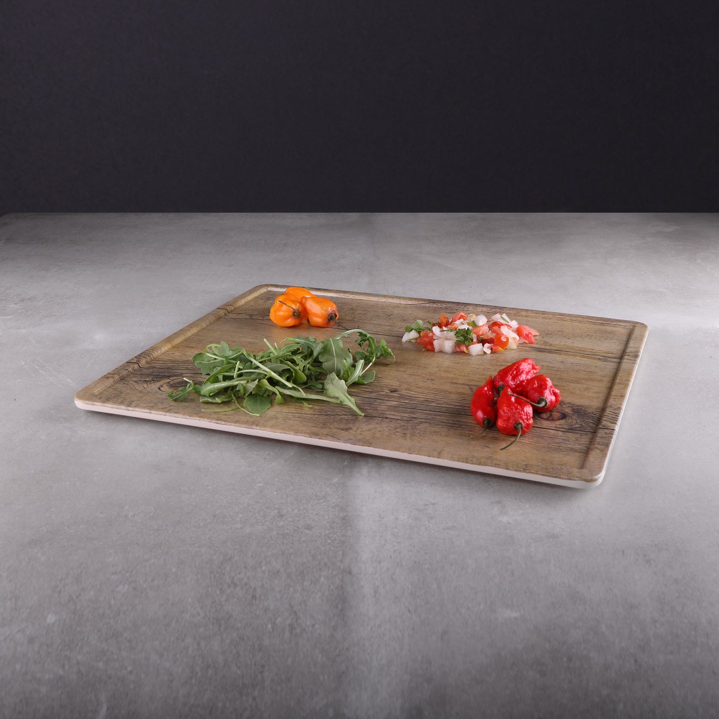Melamine Rectangular Serving Board - Driftwood