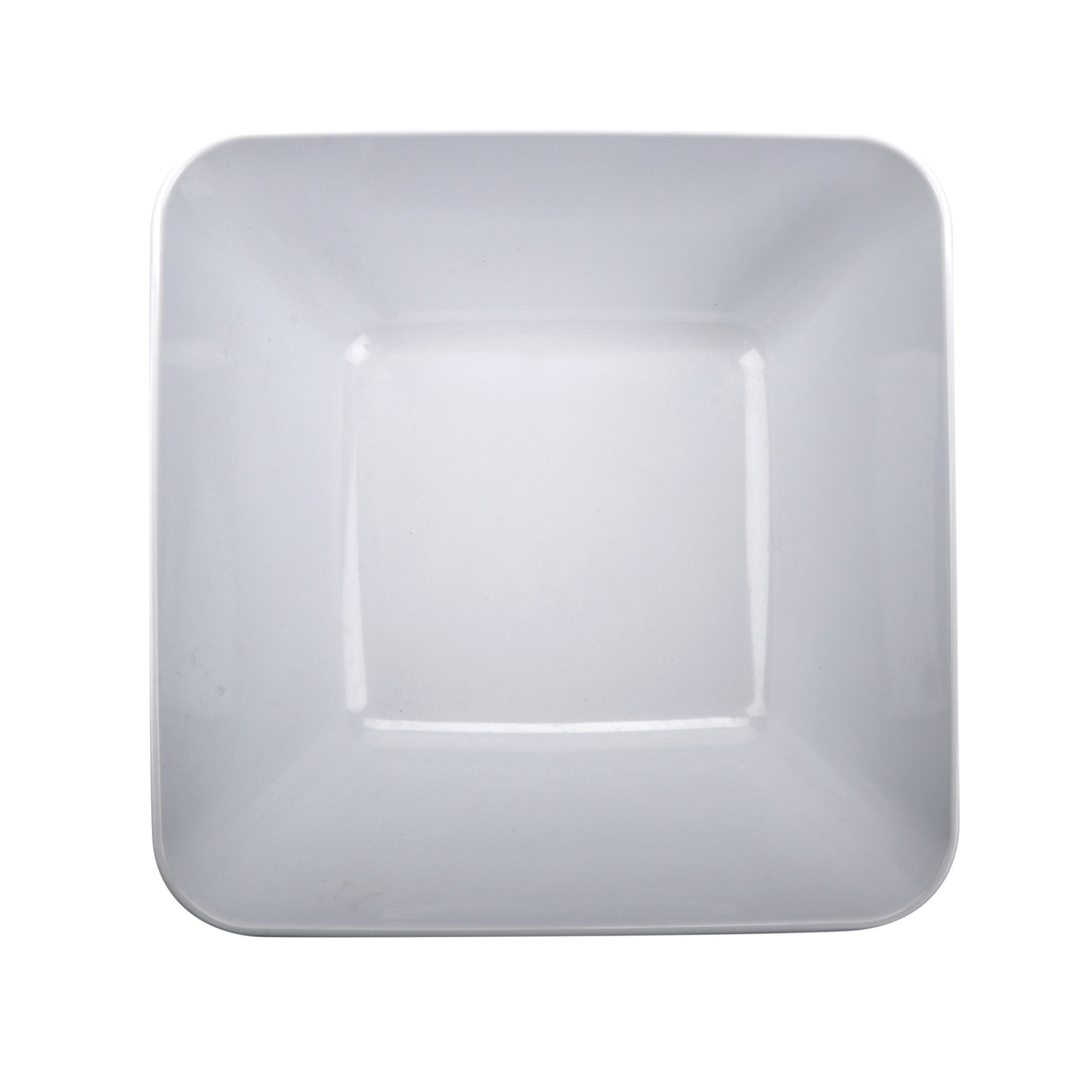 1 qt. Melamine, White, Square Entree Salad Bowl, Pasta Bowl with Rounded Corners, (1.1 qt. rim-full), 2" Deep, G.E.T. Midtown (12 Pack)