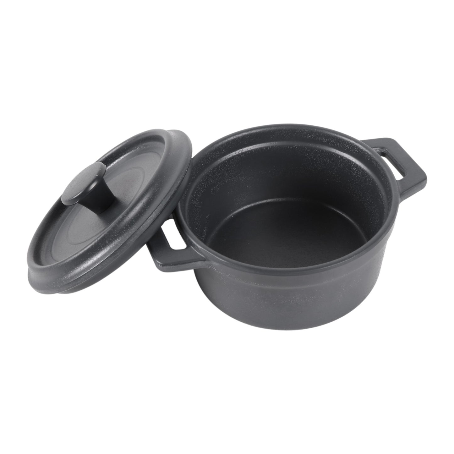 Melamine Mini Pot w/ Lid - Black