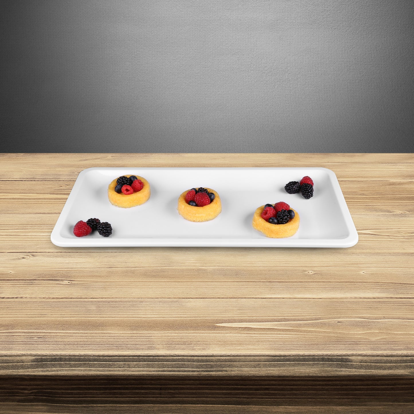 Melamine Rectangular Coupe Platter - White