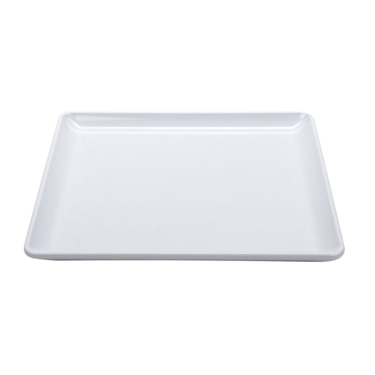 9.5" Melamine, White, Square Coupe Plate, G.E.T. Midtown (12 Pack)