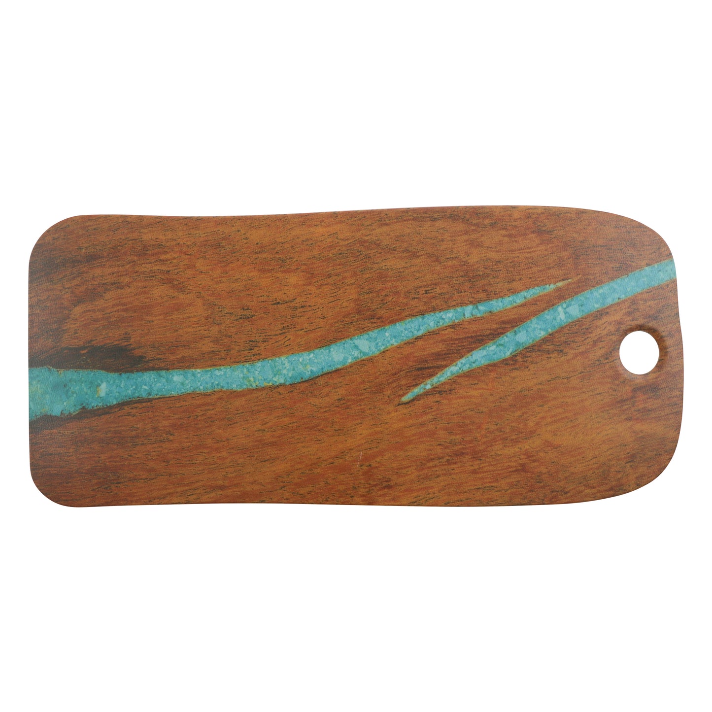 20.13" lapis cherry with turqouise melamine board (large), 20.13"L x 9"W x .5"H, GET, cheforward