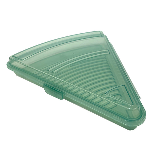 10.5" L x 8.25" W, Polypropylene, Jade, Single Pizza Slice Reusable Container with Snap Closure, 1.5" Tall, (Open Dims. 10.5" L x 16" W x 0.75" H), G.E.T. Eco-Takeout's (12 Pack)