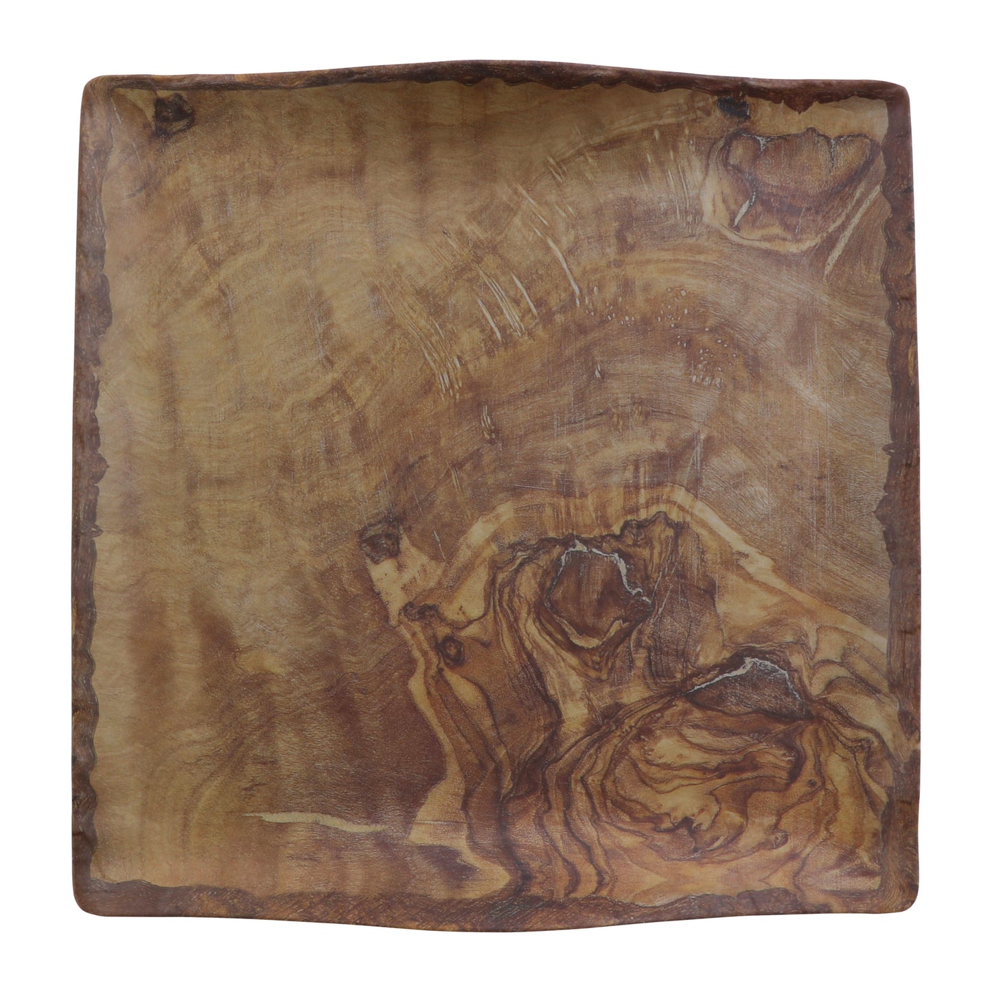 11" transform olive wood square melamine platter (small), 11"L x 11"W x 1.5"H, GET, cheforward