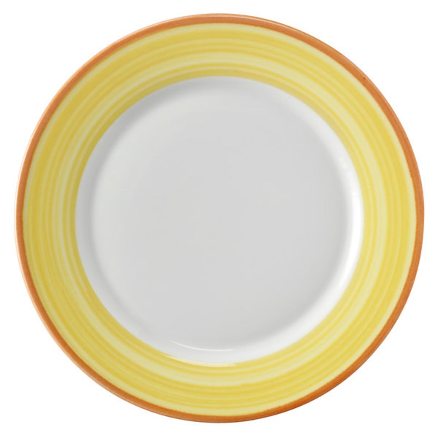 10 5/8" Yellow Porcelain Rolled Edge Plate, Corona Calypso (12 Pack)
