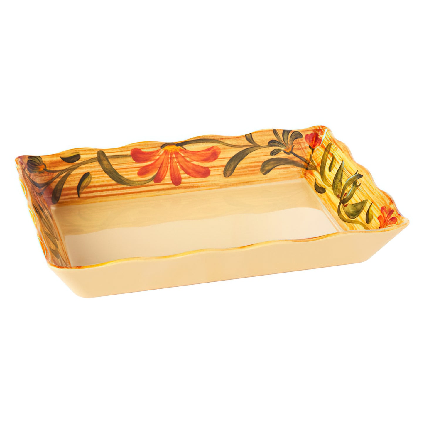 13.75" x 9.5" Melamine Tray with Scallop Edge - Venetian