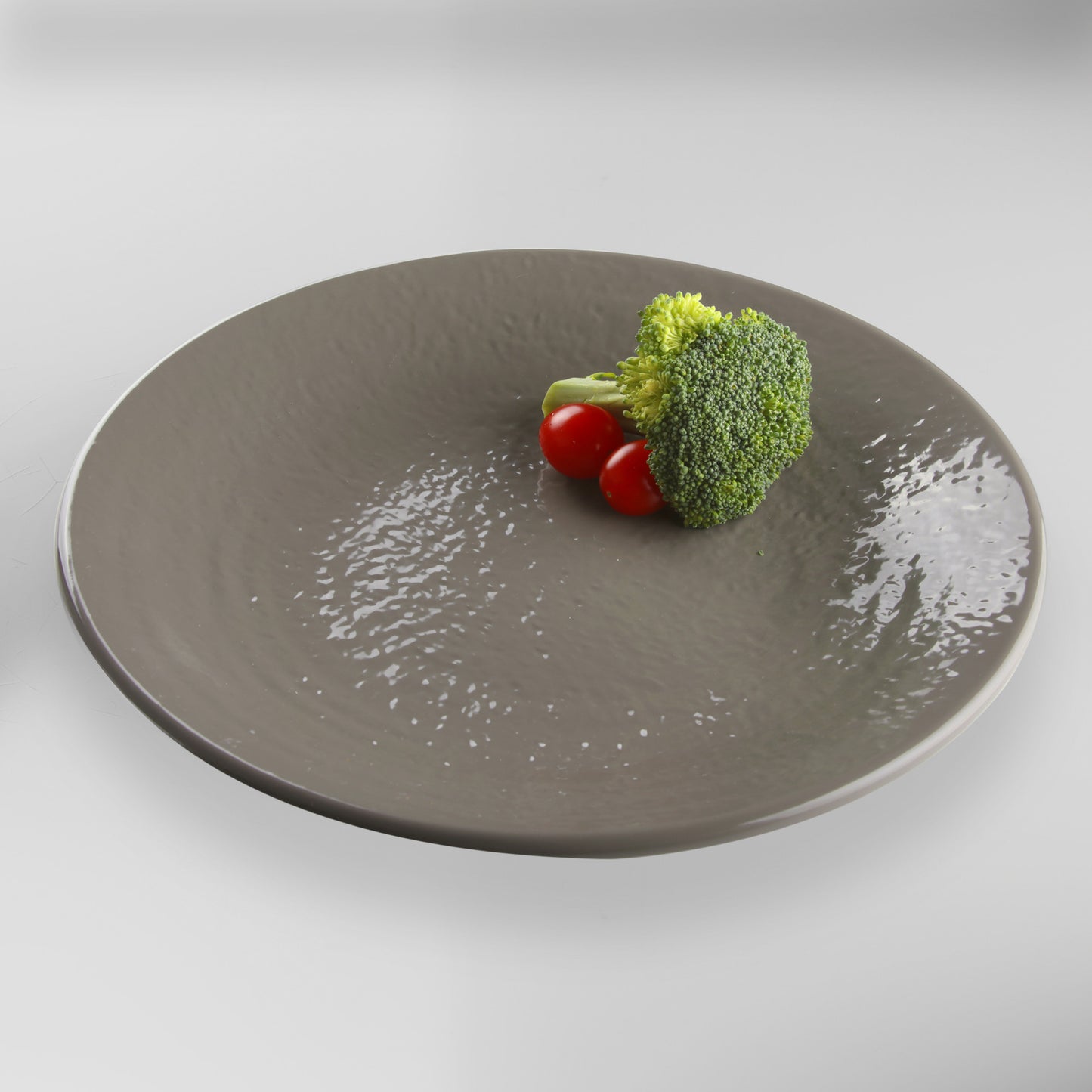 Melamine Round Pebble Plate - Mushroom